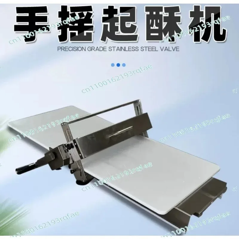 Hand Cranked Puff Pastry Machine Desktop Folding Hand Crank Machine Desktop Pizza Croissant Dough Tablet Manual Dough Sheeter