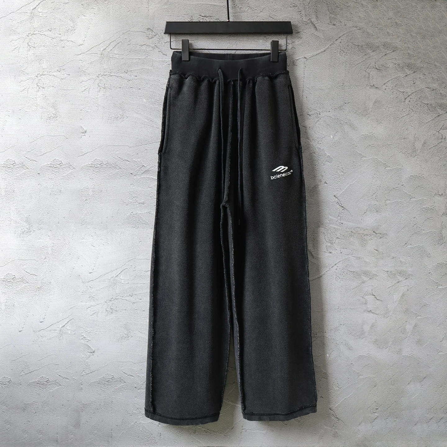 

BCLENEICAC New Embroidered Letter Loose Straight Leg Pants Casual Long Trousers Paris Sle ex Comfortable Fit Casual Pants