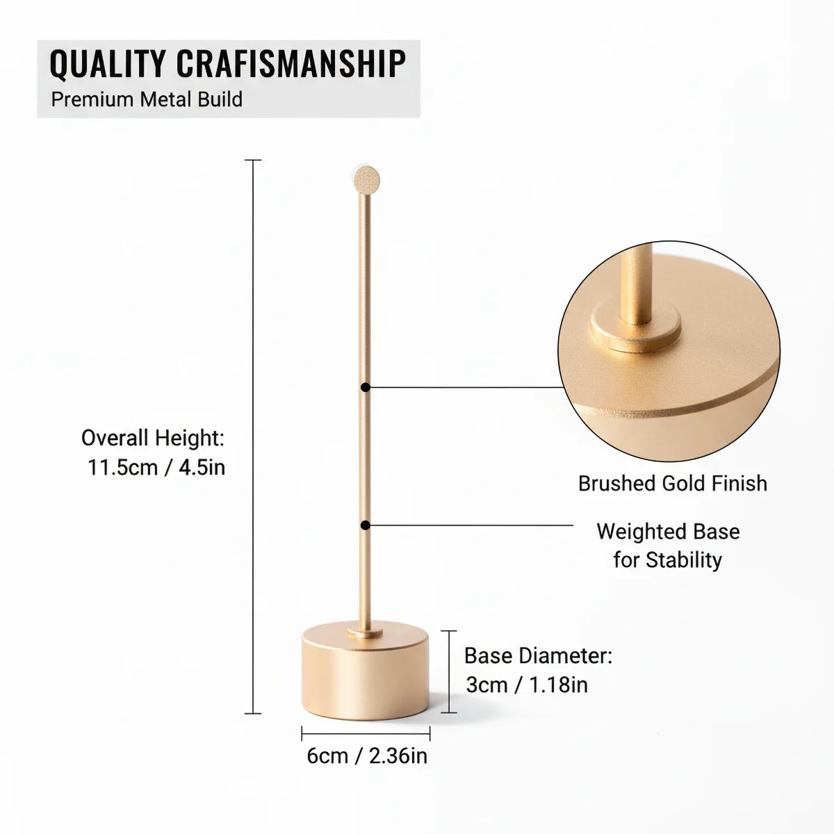 Gold-Plated Stainless Steel Earring Display Stand