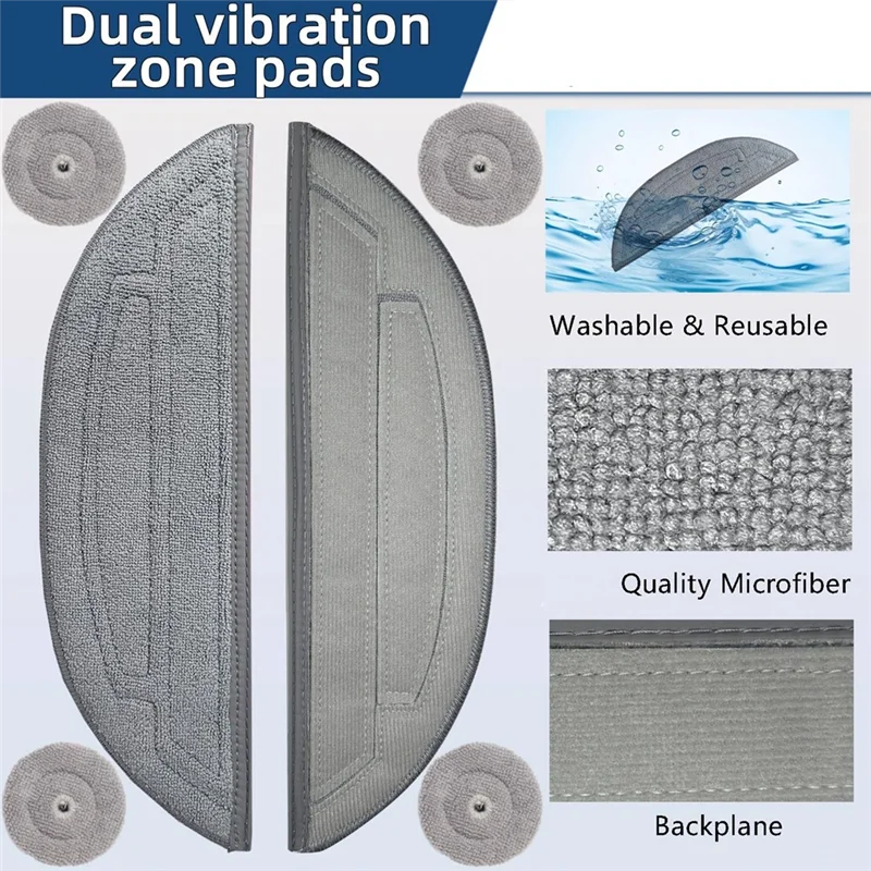 Zestaw części zamiennych do Roborock S8 Maxv Ultra, akcesoria do robota odkurzającego, ściereczki do mopa, worki do odkurzacza, szczotki boczne, filtr