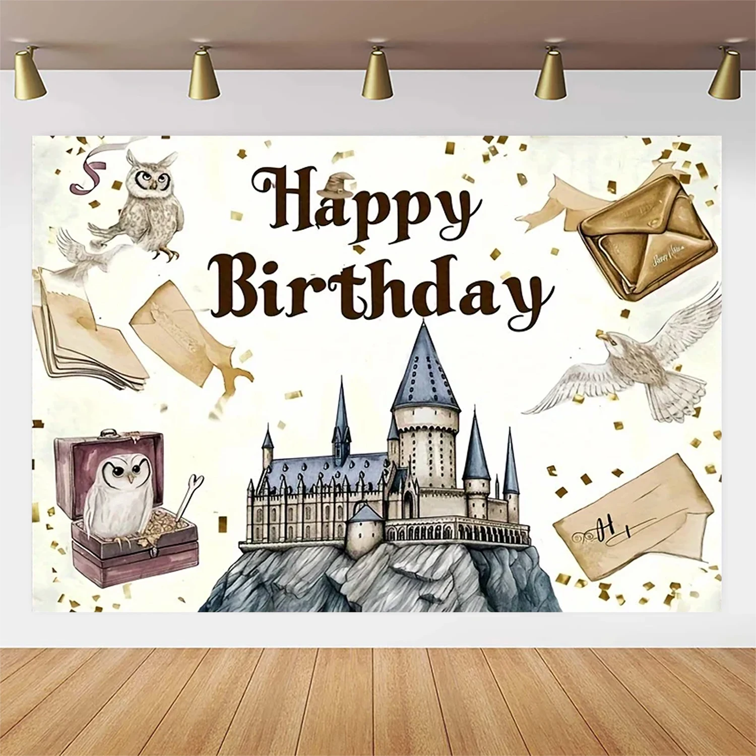 Harry Potter Banner Backdrop, Magic Wizard Castle, Custom Hogwarts, Magic Academy, Kid Birthday Party, Photography Decor