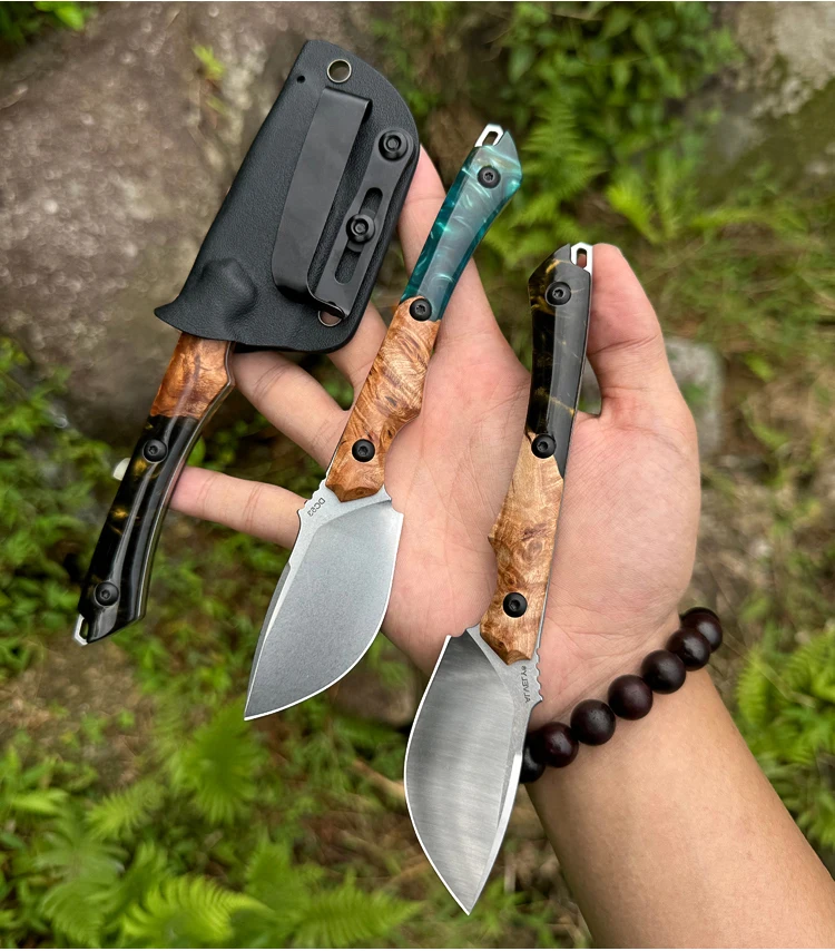 DC53 Feststehende Klinge Messer, Herren-Alltagsmesser (EDC), Outdoor-Camping- und Abenteuer-Messer, Auberginenförmiges Multitool – Detail 14
