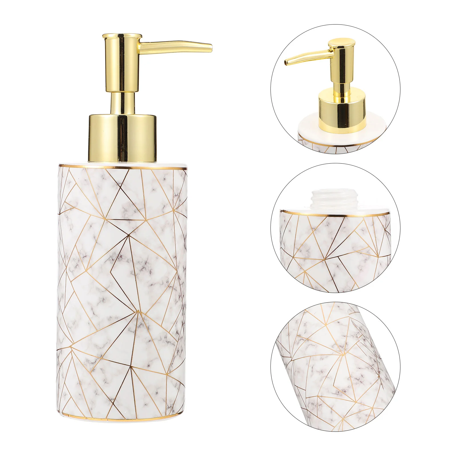 

Marble Lotion Bottle Dispenser Travel Shampoo Bottles Holder Hand Creative Pump Glass Container