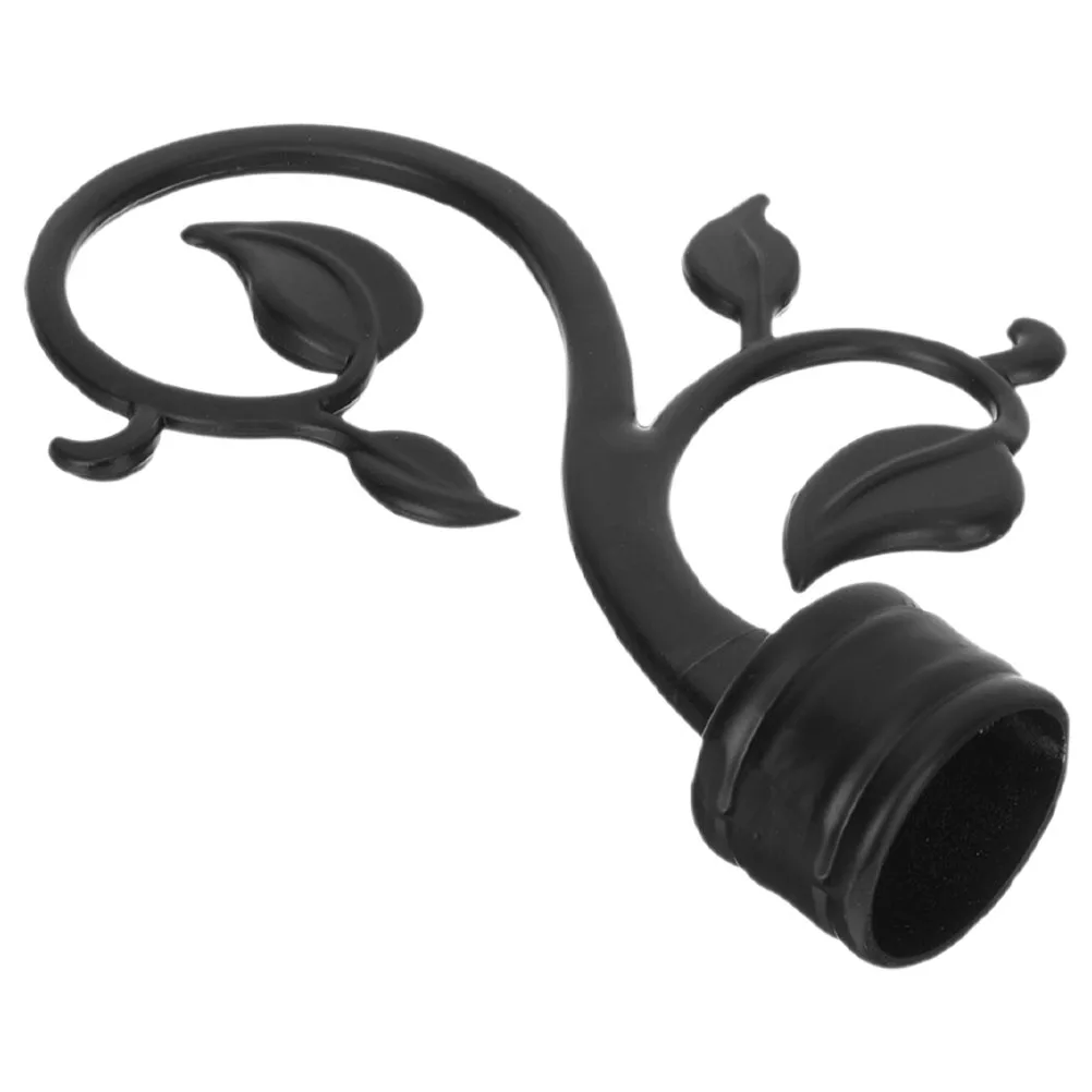 

Black Plastic Curtain Rod Finial Replacement Decorative End Caps Elegant Window Curtain Hardware Plastic Rod End