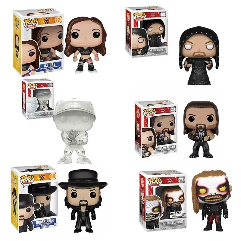 Funko Pop WWE BABY WYATT 77 #   UNDERTAKER 08 #   69 #   "THE FIEND" JOHN CENA 59 AJ LEE 12 ROMAN 23 Figuras de vinilo juguete de modelos coleccionables