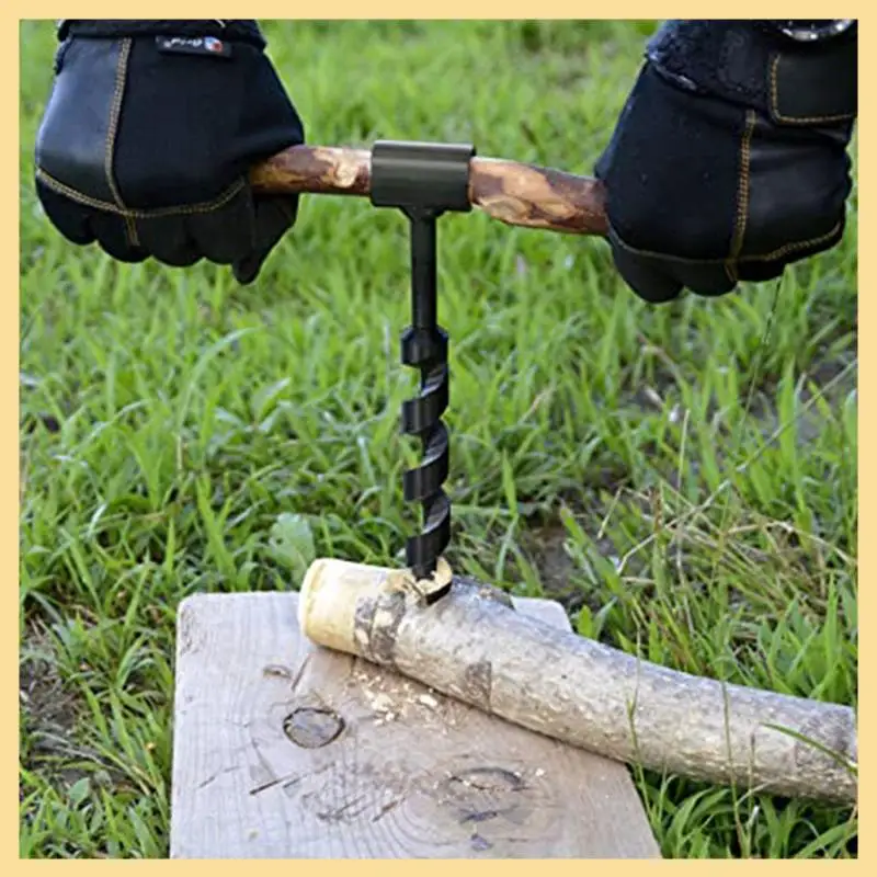 

GOOD-Extended Drill, Woodworking Extended Hand Drill, Black Four-Edged Branch Drill, Manual Spiral Woodworking Drill 19-230Mm