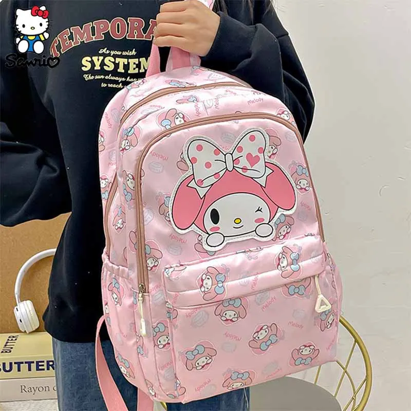 Kawaii Sanrio Backpack Anime Kuromi Cinnamoroll My Melody Student Bag Large Capacity School Bag For Boy Girl Children Gifts Toys