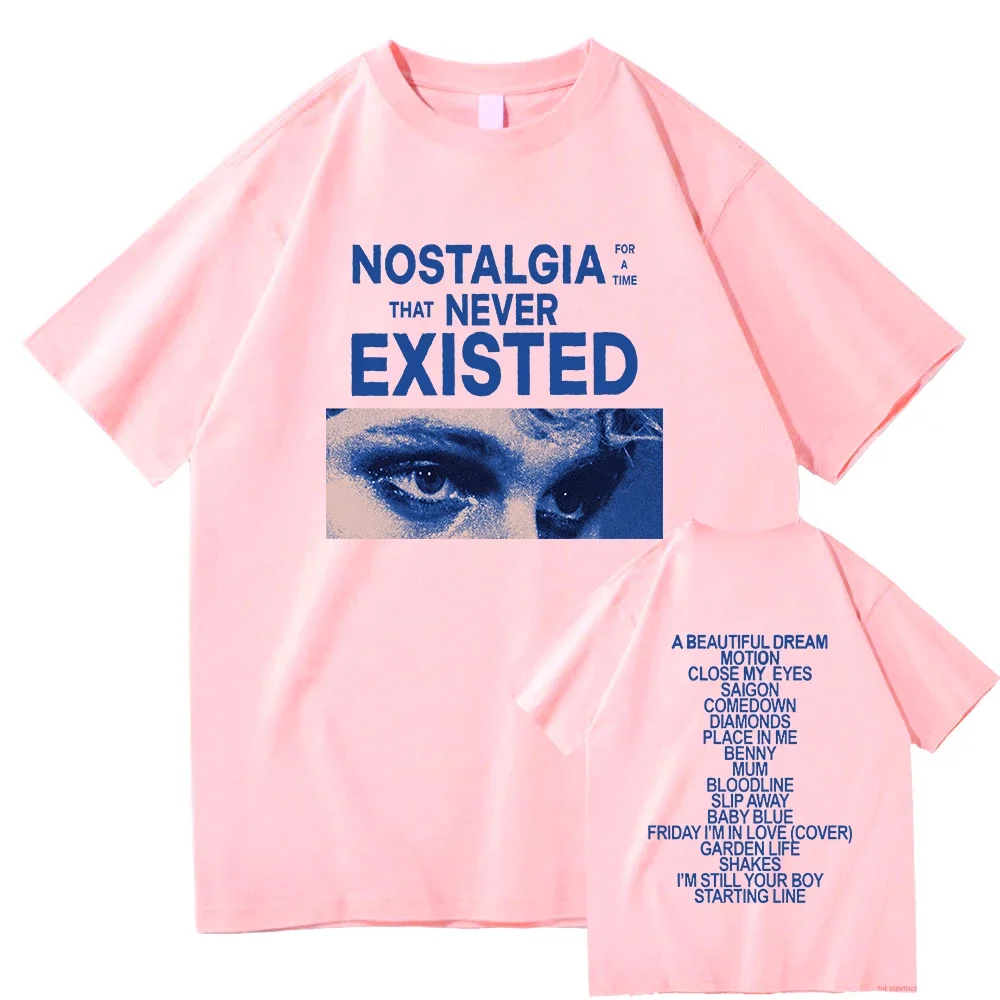 2024 Nostalgia For A Time That Never Existed T-Shirts Luke Hemmings Men/Women Clothing Aesthetic Tshirt Cotton Graphic TShirts