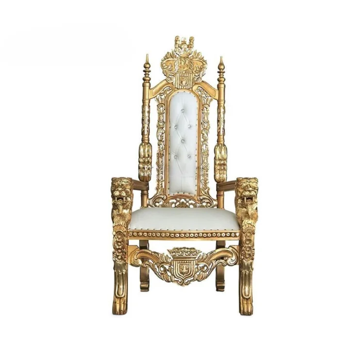 Carved Wedding High Back Event Rental Royal King Throne Chair