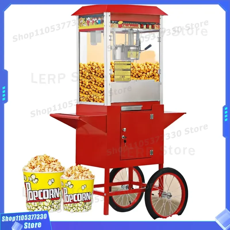Commercial 6oz Popcorn Machine Electric Theatre Style Vending High Output Dual Voltage Capacity for Cinema Snack Bar Use