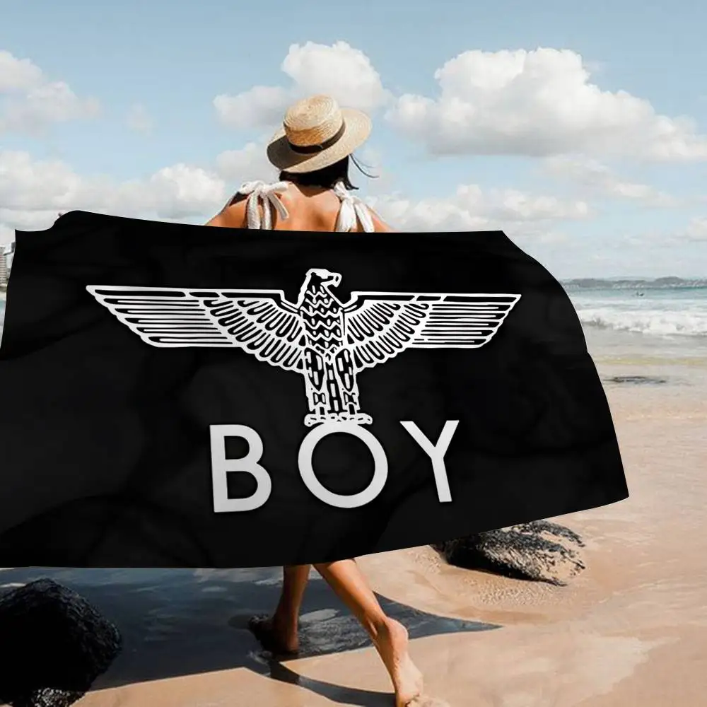 Classic B-Boy L-London Logo Bath Towel Microfiber Soft Water Absorbing Breathable For Girl Kids Decorative Cartoon Beach Towel