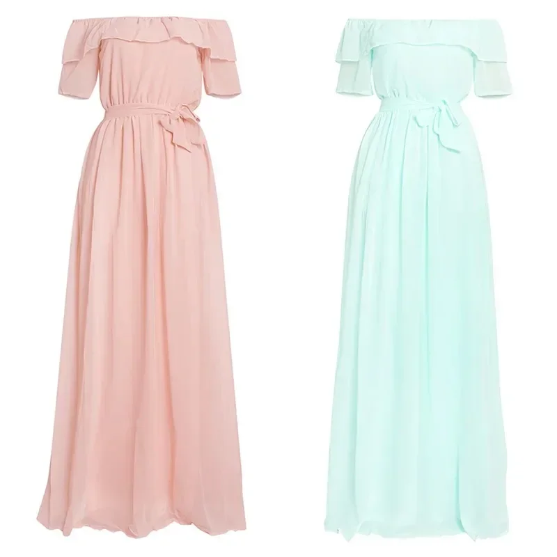 African Dresses Women 2025 Summer Fashion Off Shoulder Wedding Party Gown Kaftan Maxi Long Dress Elegant Ladies Africa Clothing image 6