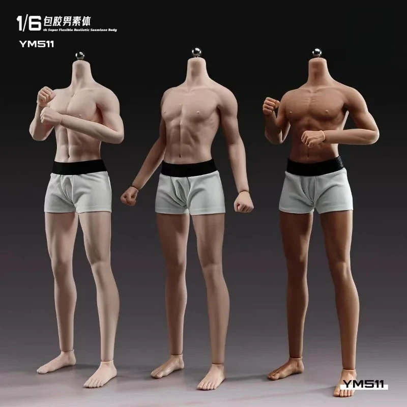 

Корпус для фигурки YM511, масштаб 1/6, мужской солдат, из платинового силикона, супергибкий, стандартный, бесшовный, 12 дюймов, TBL PH