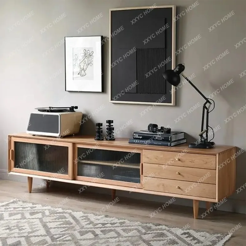 XXSolid wood TV cabinet B & B modern simple TV cabinet living room style locker