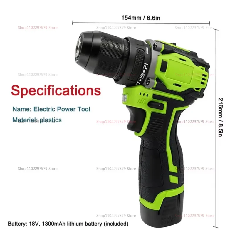 18 V 2-in-1-Lithium-Bohrmaschine und elektrischer Schraubendreher, bürstenloser Motor, 45 Nm Drehmoment, kabelloses Multifunktions-Heimwerkerwerkzeug