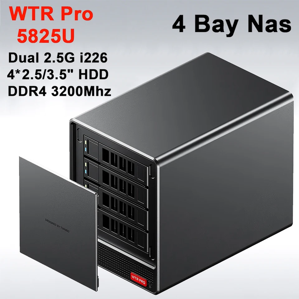 AOOSTAR WTR Pro NAS Mini PC Intel N150 Ryzen 7 5825U DDR4*2