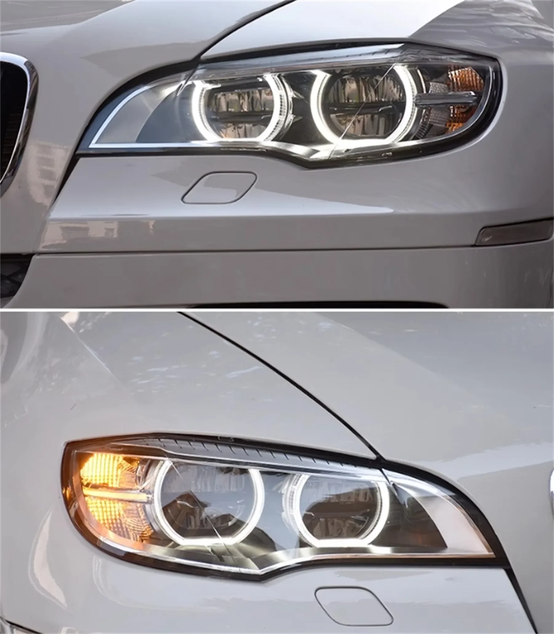 

Передняя фара автомобиля для BMW X5 E70 E71 08-14, дневные ходовые огни DRL, фара ближнего света, указатель поворота