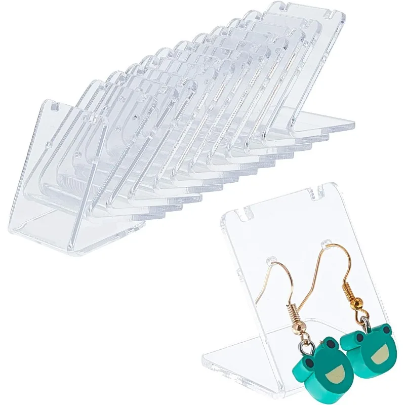 منظم مجوهرات على شكل حرف L ، حامل أقراط ، حامل عرض ، مسمار أذن أكريليك ، حامل عرض قلادة ، 24 عبوة ، 48 فتحة