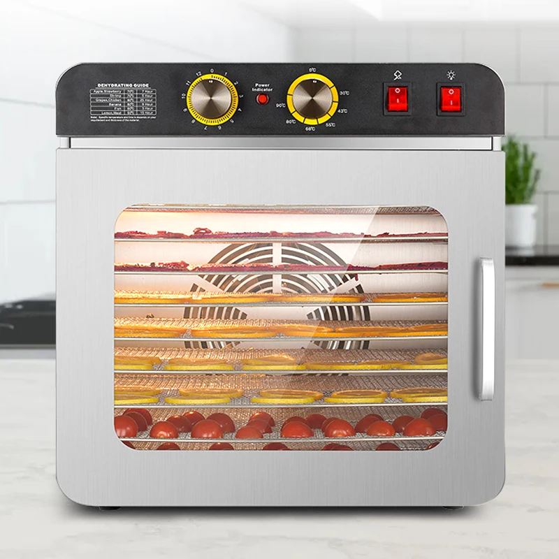 30-90℃ Temperature Control Fruit and Vegetable Commercial Dryer Machine 10 Layers Meat Food Dehydrator