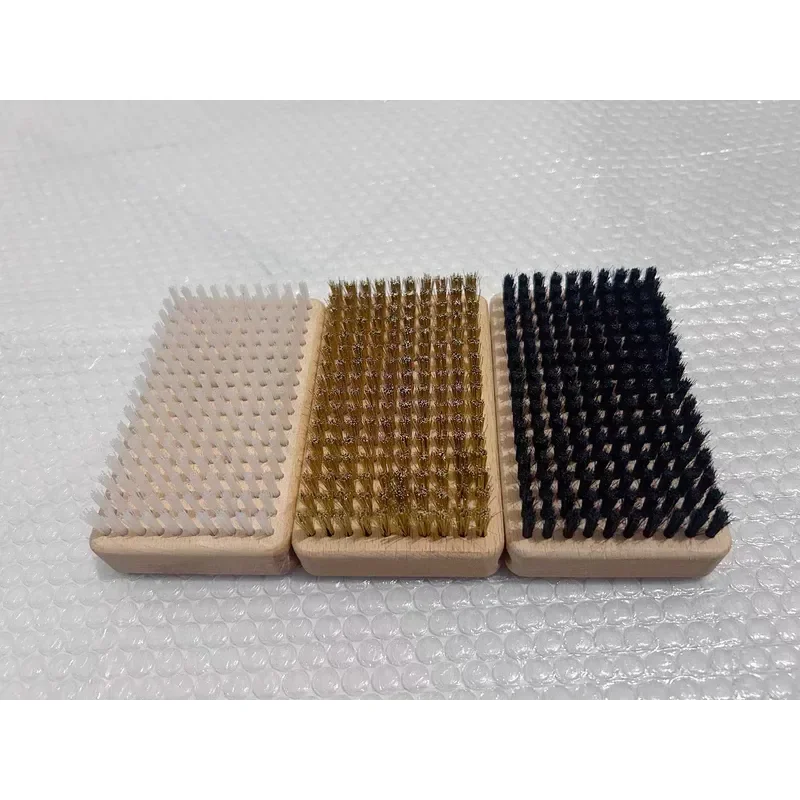 For Waxing Polishing Hand Brush Copper Wire Cleaning Nylon Horse Hair Polish Brush Snowboard Snow Wax Tool