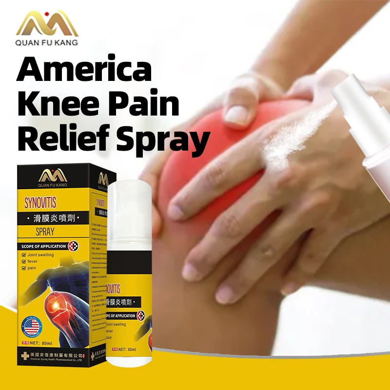 

Knee Pain Treatment Spray Knee Joint Pain Bone Arthritis Muscle Ache Relief Synovitis Meniscus Repair Medicine American Formula