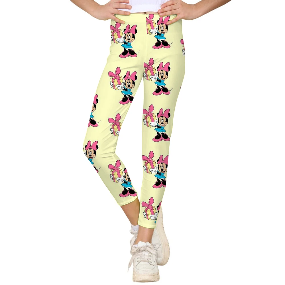 Fashion Women Minnie Mickey Mouse print Leggings For Fitness High Waist Gym Legging Push Up Women Leggings ﻿