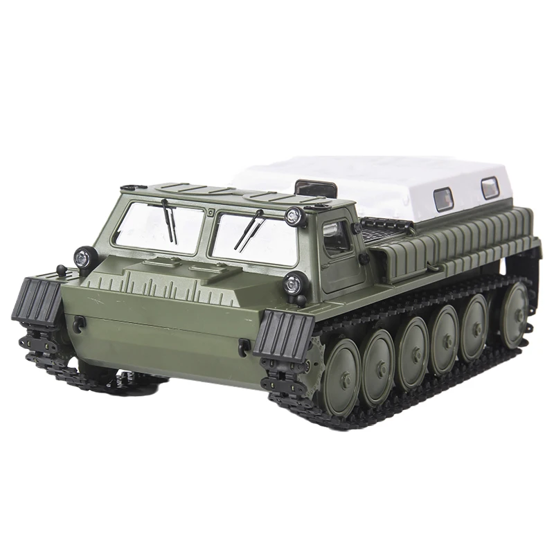 WPL E1 1/16 2.4G 4WD zbiornik RC Crawler Transport samochody zdalnie sterowane ciężarówki pełna kontrola Propotional modele pojazdów zabawki dla