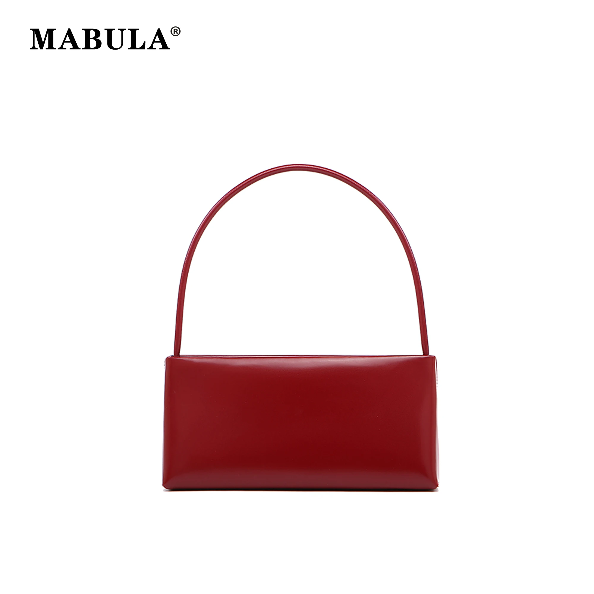 

MABULA Genuine Leather Underarm Shoulder Bag For Ladies Luxury Design Fashion Shopping Pouch Ladies Daily Simple Commuter Bag