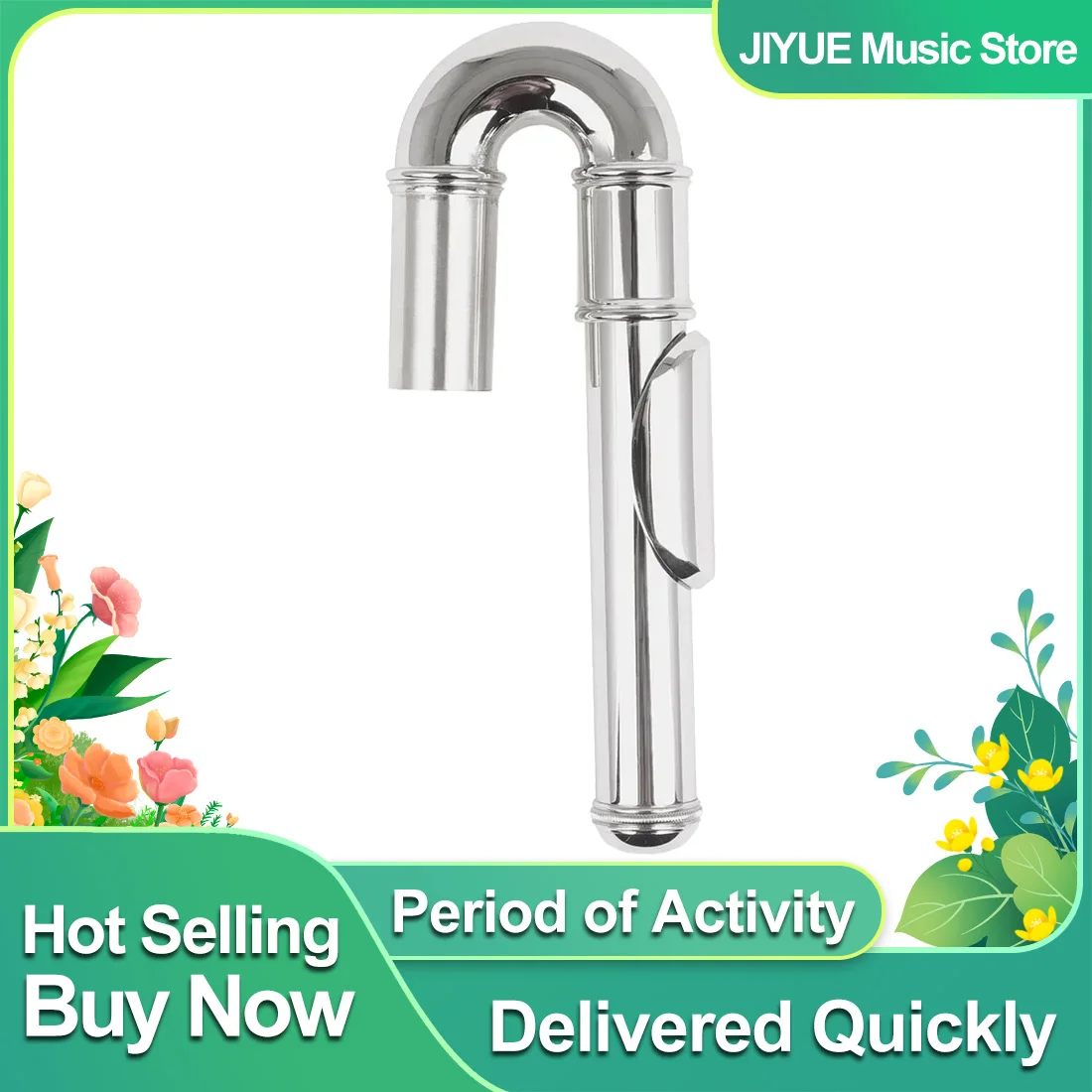 

Флейта с изогнутой головкой, профессиональный никелированный белый медный металлический мундштук, аксессуары для деревянных духовых инструментов, запасные части