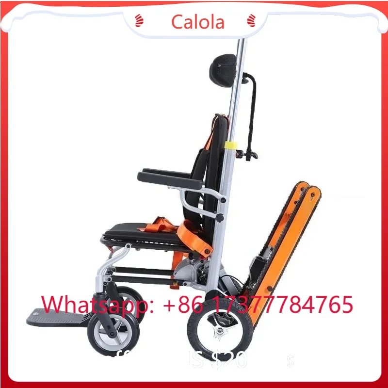 Portable Electric Stair Climbing Chair Thickened Extended Track Adjustable Backrest Height