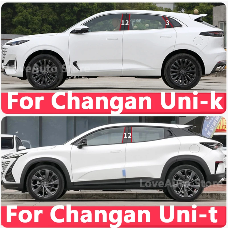 

For Changan Unik Unit 2021 2022 Car Window Central Column B Pillar Cover Trim Mouldings Sticker Frame Cover Accessories