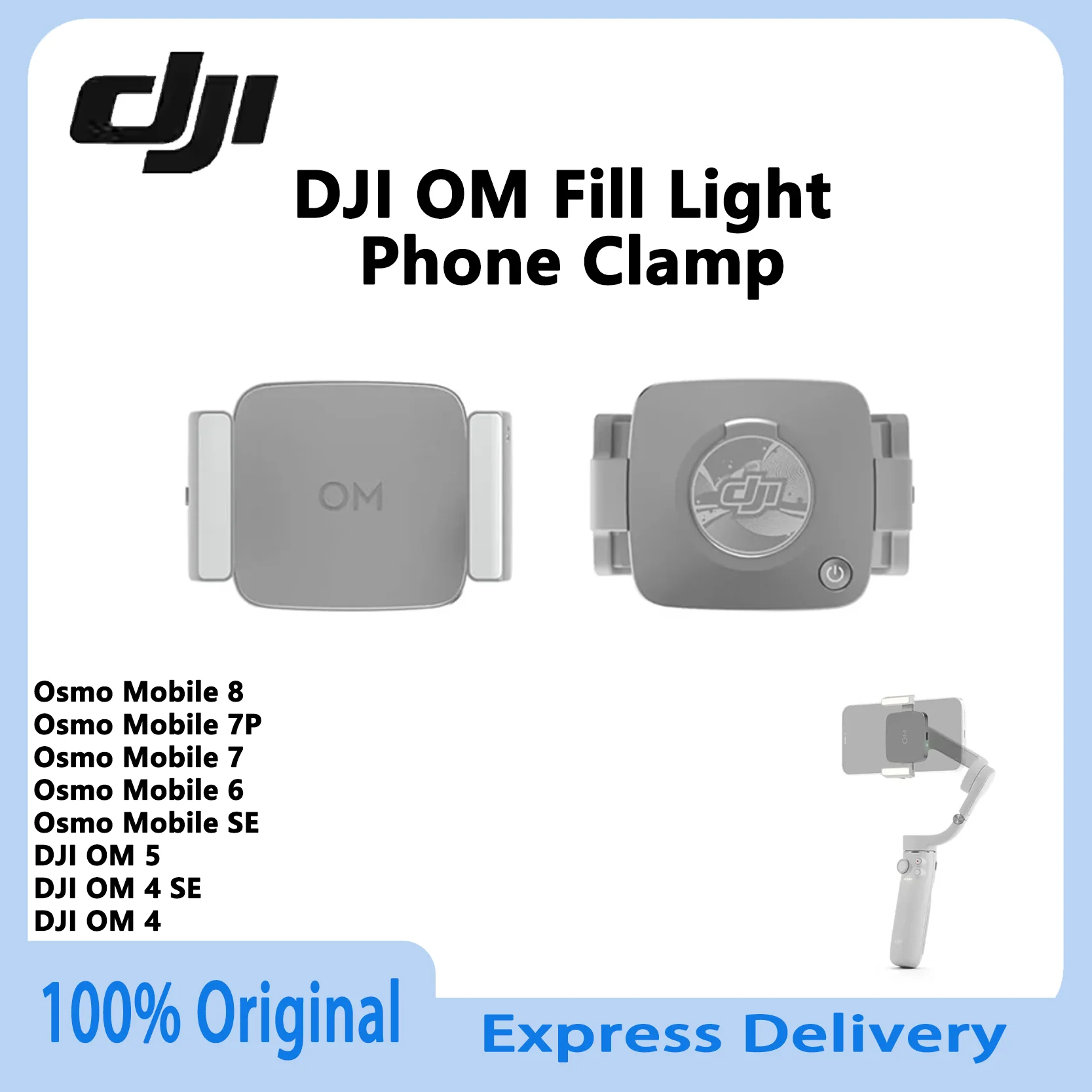 

Original DJI OM Fill Light Phone Clamp Magnetic Design For Osmo Mobile 6 OM 5 OM 4 SE OM 4 Gimbal Accessories