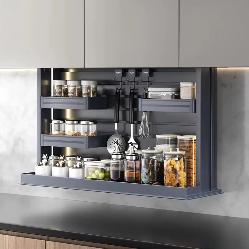 

Factory direct sales Smart kitchen Adjus lifting wall cabinet pull-down basket