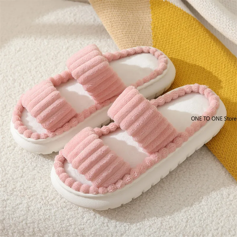 جديد إمرأة النعال المنزل سميكة وحيد المفتوحة تو عبر الفرقة رقيق سوليد الشرائح الداخلية سوليد عدم الانزلاق شباشب حمام بالجملة #6