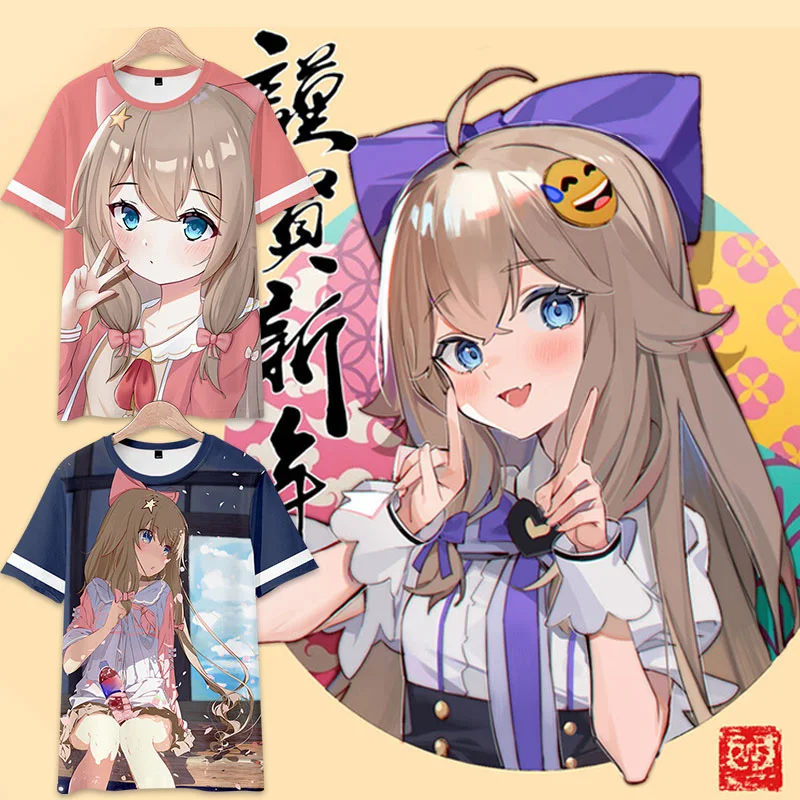 

2026 Virtual anchor asoul Jiaran's short sleeved T-shirt around the dog Vtuber anime cos T-shirt bottoming clothes