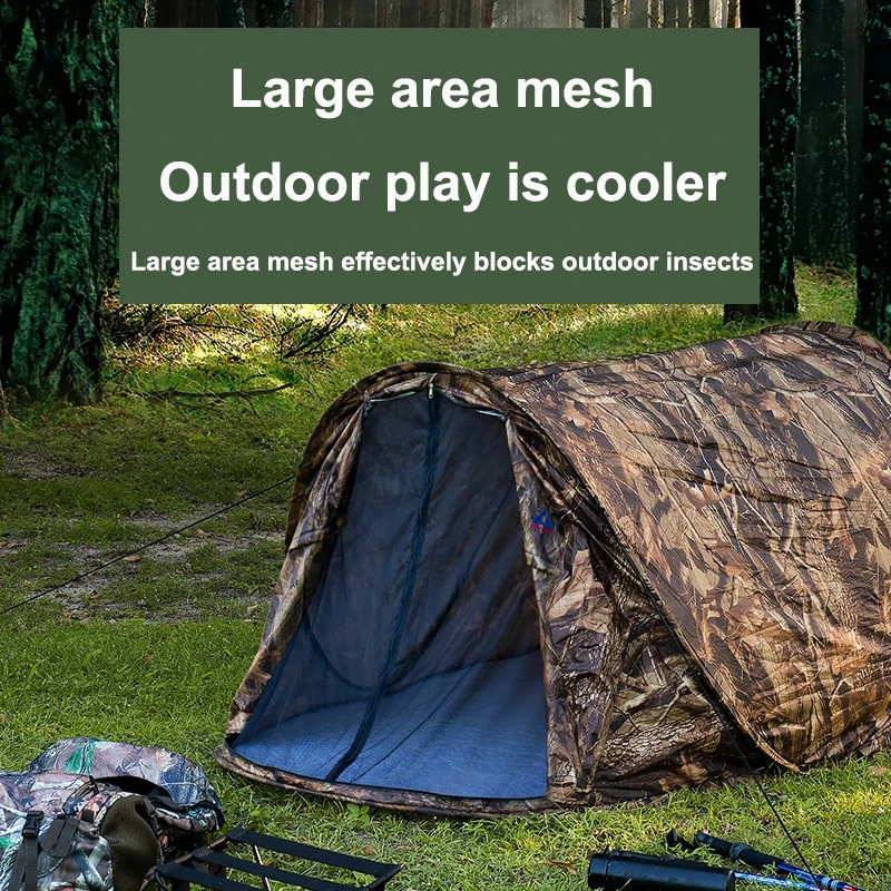 1 Person Camping Quickly Open Tent Automatic Pop Up Tourist Awning Nature Hiking Winter Fishing Naturehike Beach Camouflage Camp