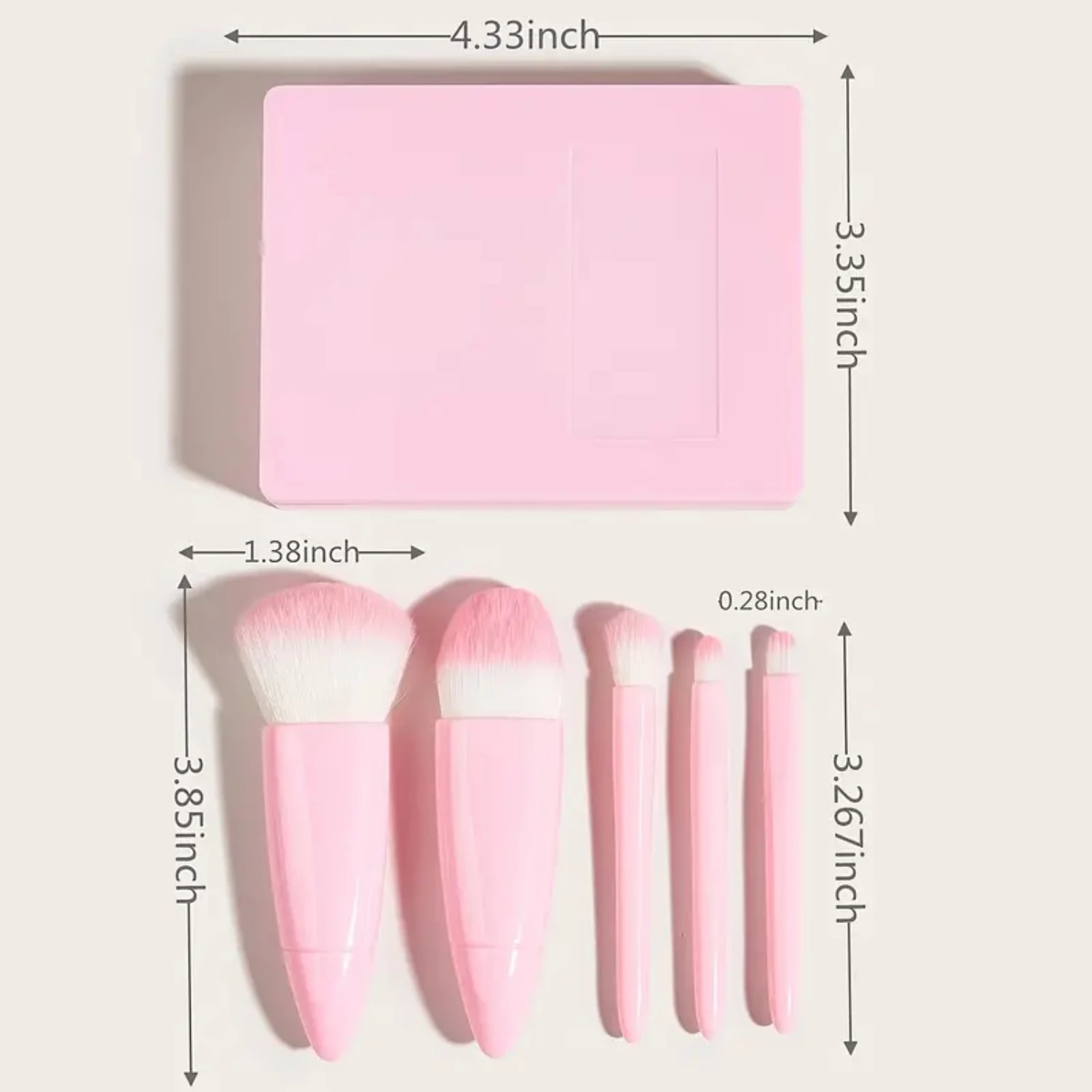 Set di pennelli per trucco in polvere con fissaggio sciolto - 5 pennelli per ombretto per lo shopping