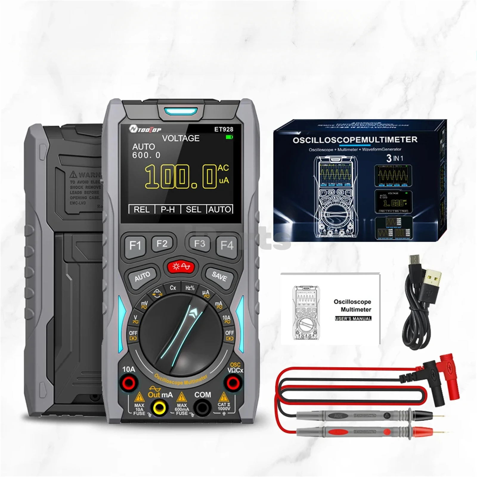 IParts Tooltop 3In1 One Click Oscilloscope 12MHz 50Msps Sampling Rate 2.4