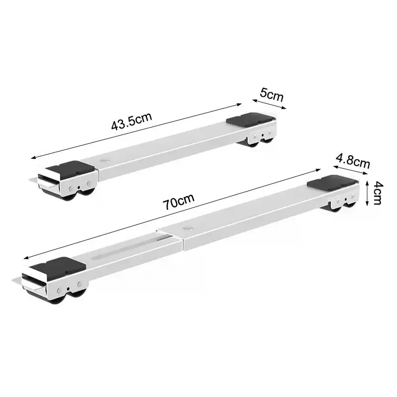 Refrigerator Stand With Wheels: 2PCS Set Adjustable Washing Machine Mobile Base Heavy Duty Furniture Move