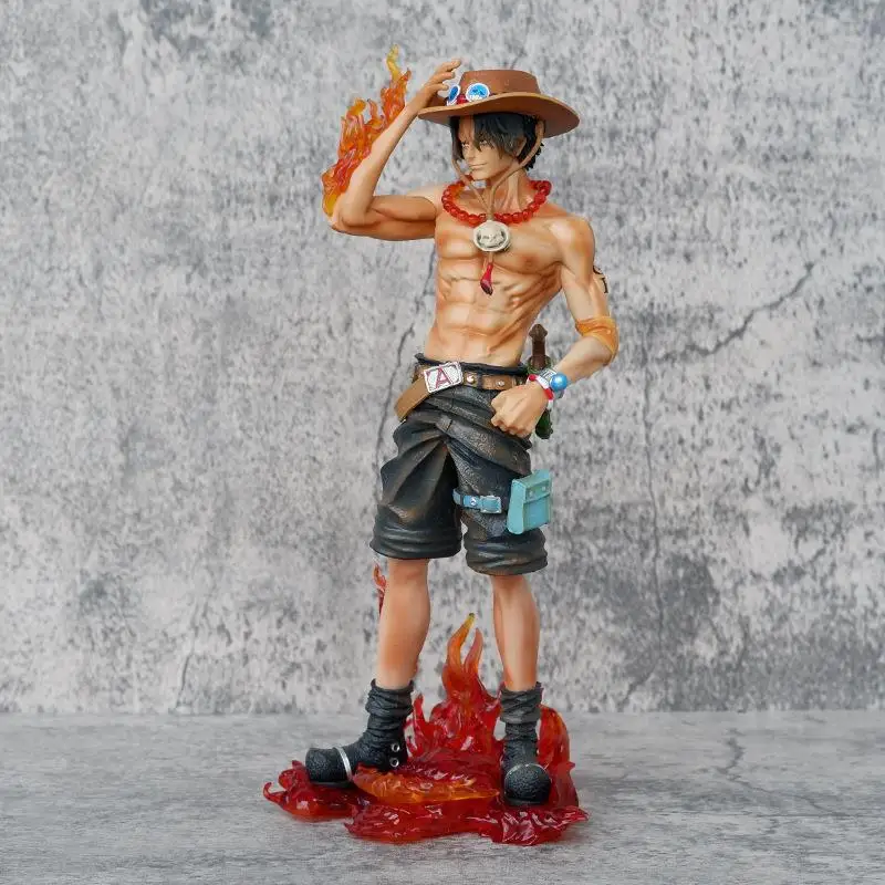 One Piece Ace Statue BT Pose Flame Figure Anime Model Ornament Boy Gift
