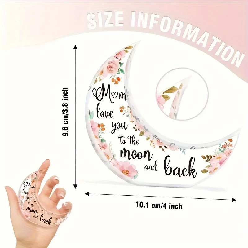1pc, Girlfriend Gift Ideas, Acrylic Table Centerpiece With Engraved Sweet Sayings, Christmas Gifts For Daughter, Girlfriend