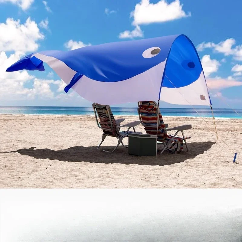 

Portable whale wind beach shade tent, fast and easy to use and install