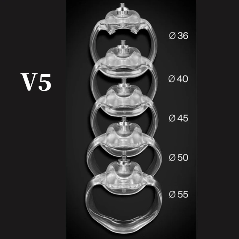 HT-V5 Tri-color Chastity Cage Accessories Male Lightweight Resin Chastity Lock 5 Size Penis Rings Cock Cage Sex Toys For Men 18+