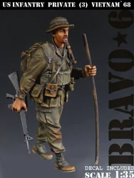 1:35 Scale Resin Figure Model Kit Vietnam War Us Infantry Marching Miniature Statue Unassembled Unpainted Diorama Diy Toy 2383