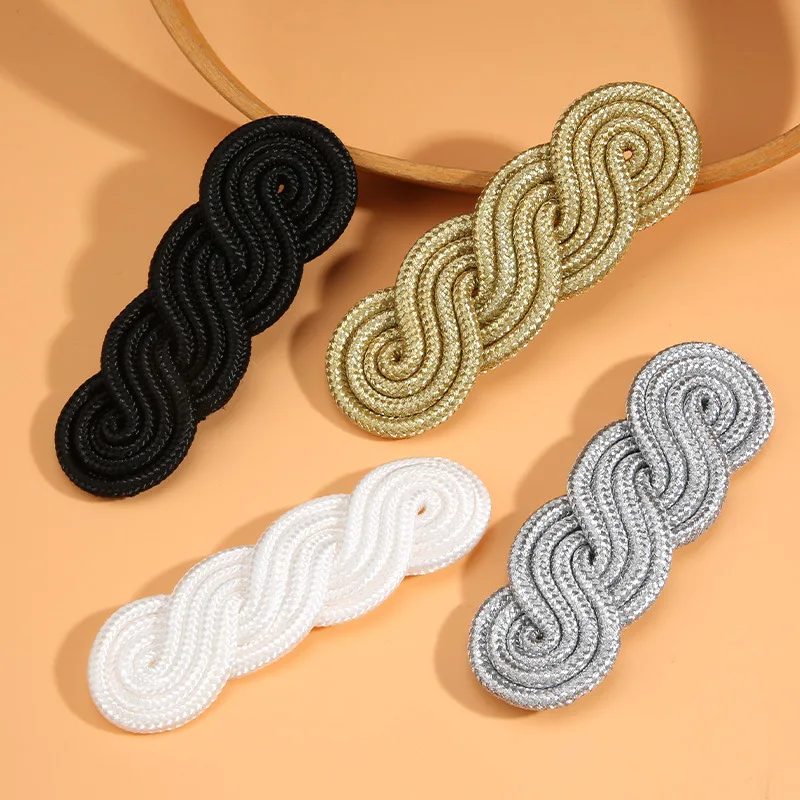 

50pcs Handcrafted Decorative Clasps Shoulder Badge Corsage Fabric Clasps Coat Suit Chinese Knot Buttons Frog Closure Fastener