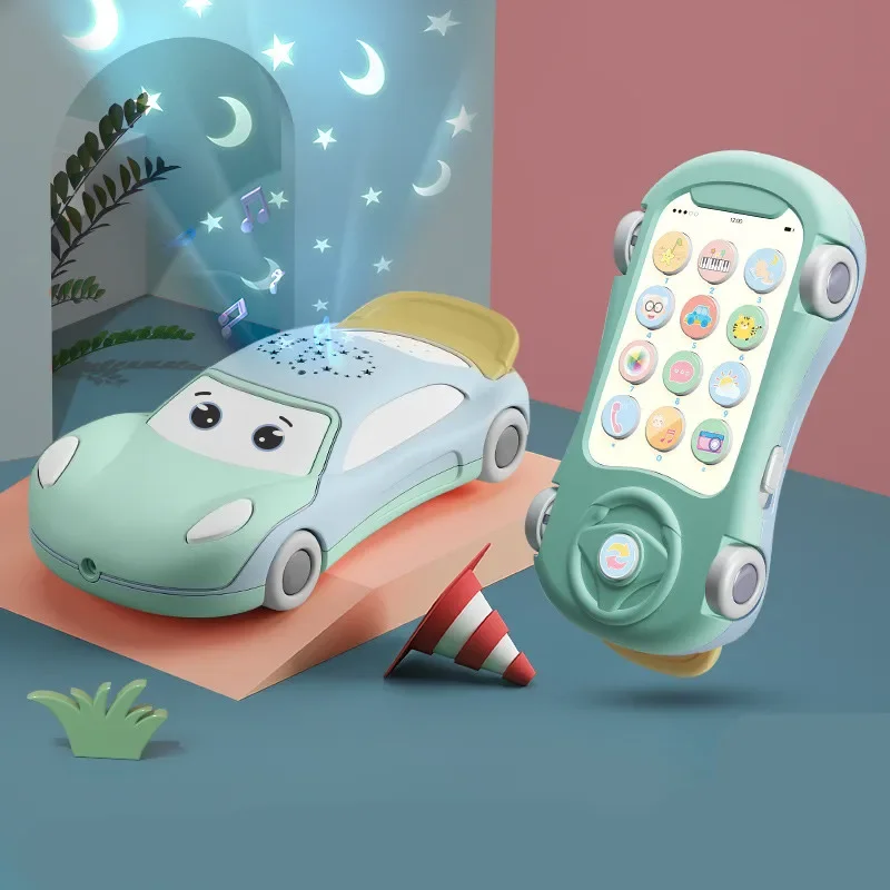 Kinder Musik Handy Modell Baby Spielzeug Auto Komfort frühe Bildung Stern Himmel Licht Projektion Simulation Geschichte Maschine