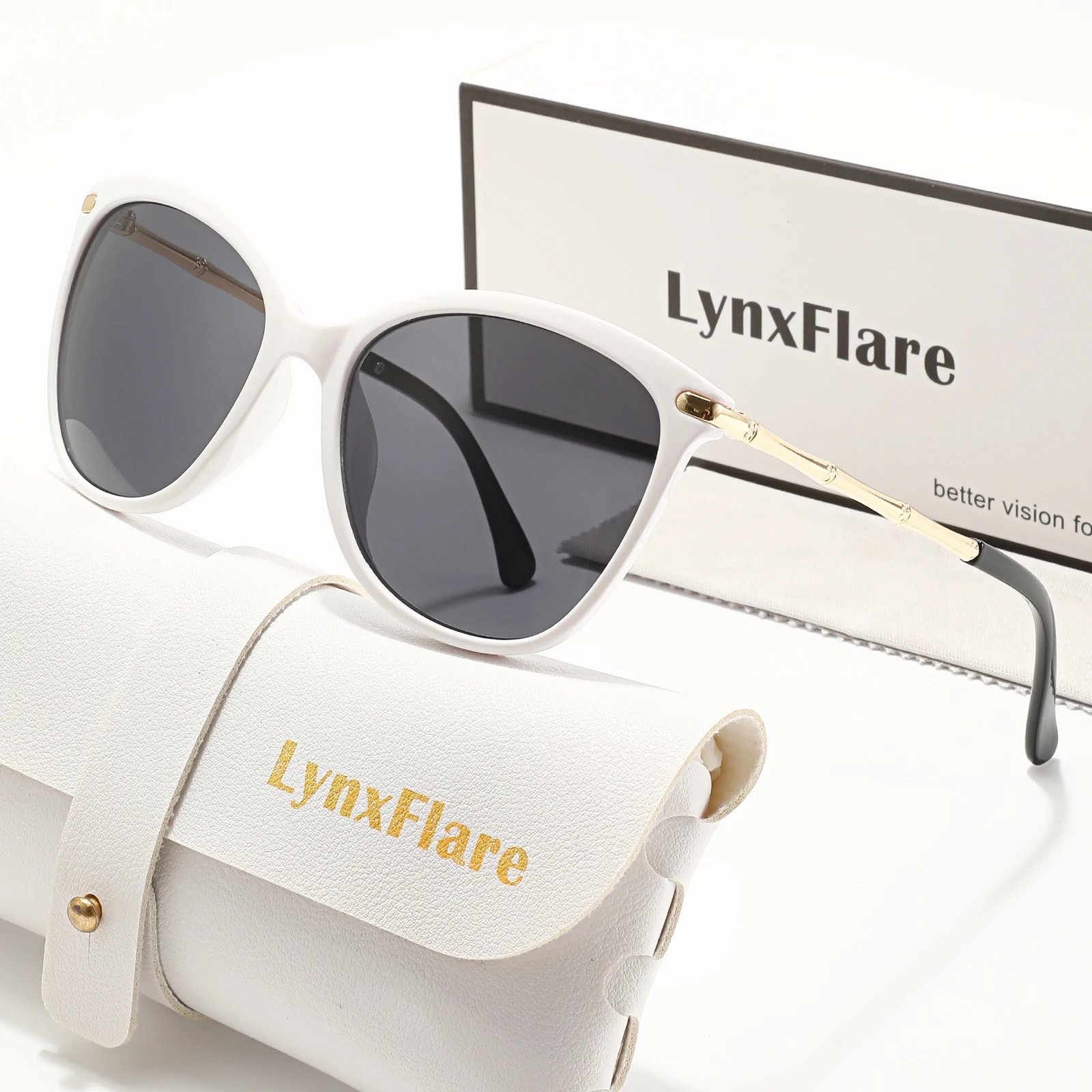 LynxFlare: Dopamine-colored round frame sunglasses, transparent solid color large round frame, versatile sunglasses for seaside