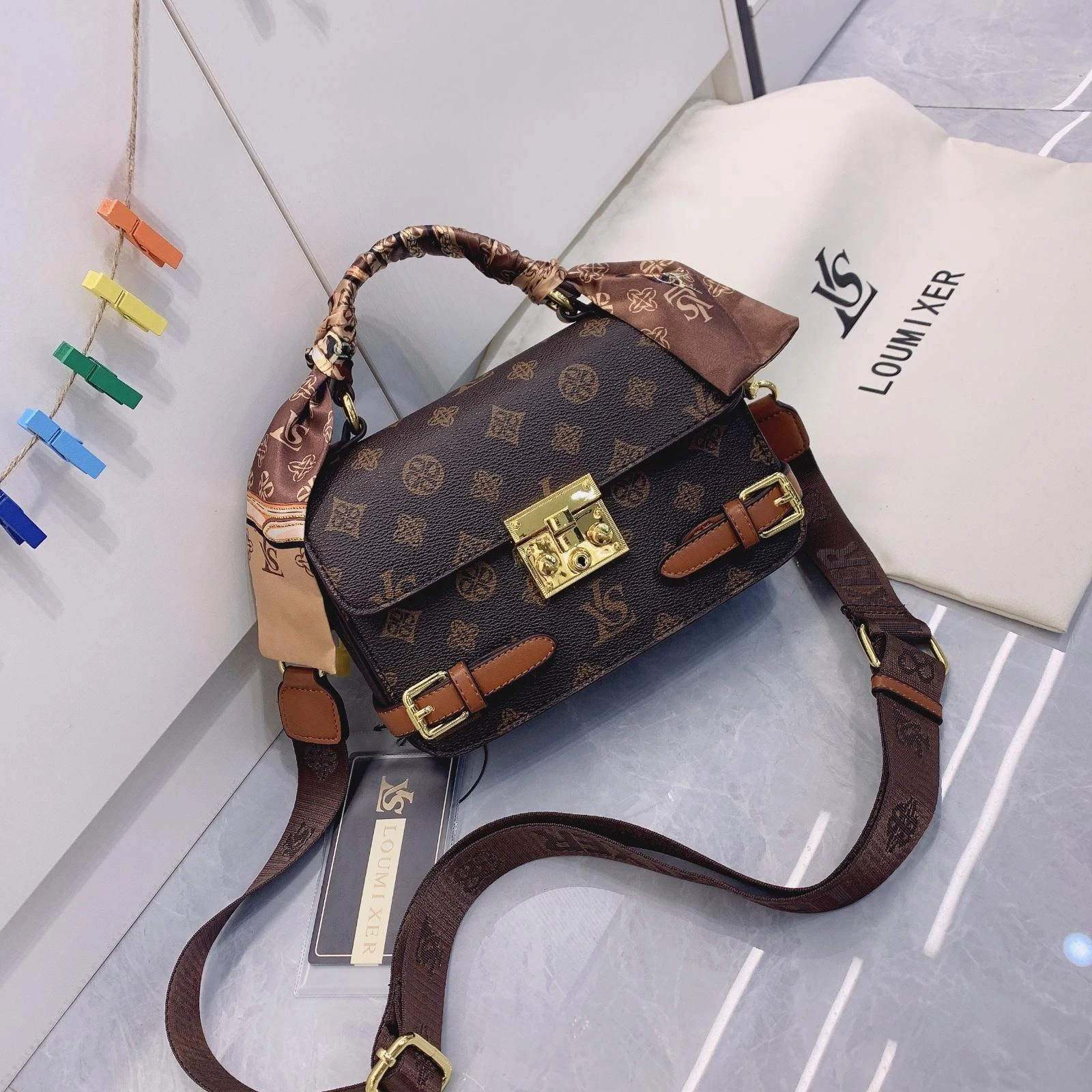 

Ladies Famous Designer Leather Handbag Women's Crossbody Bag Shoulder, Elegant Classic Luxury Popular Messenger Tote