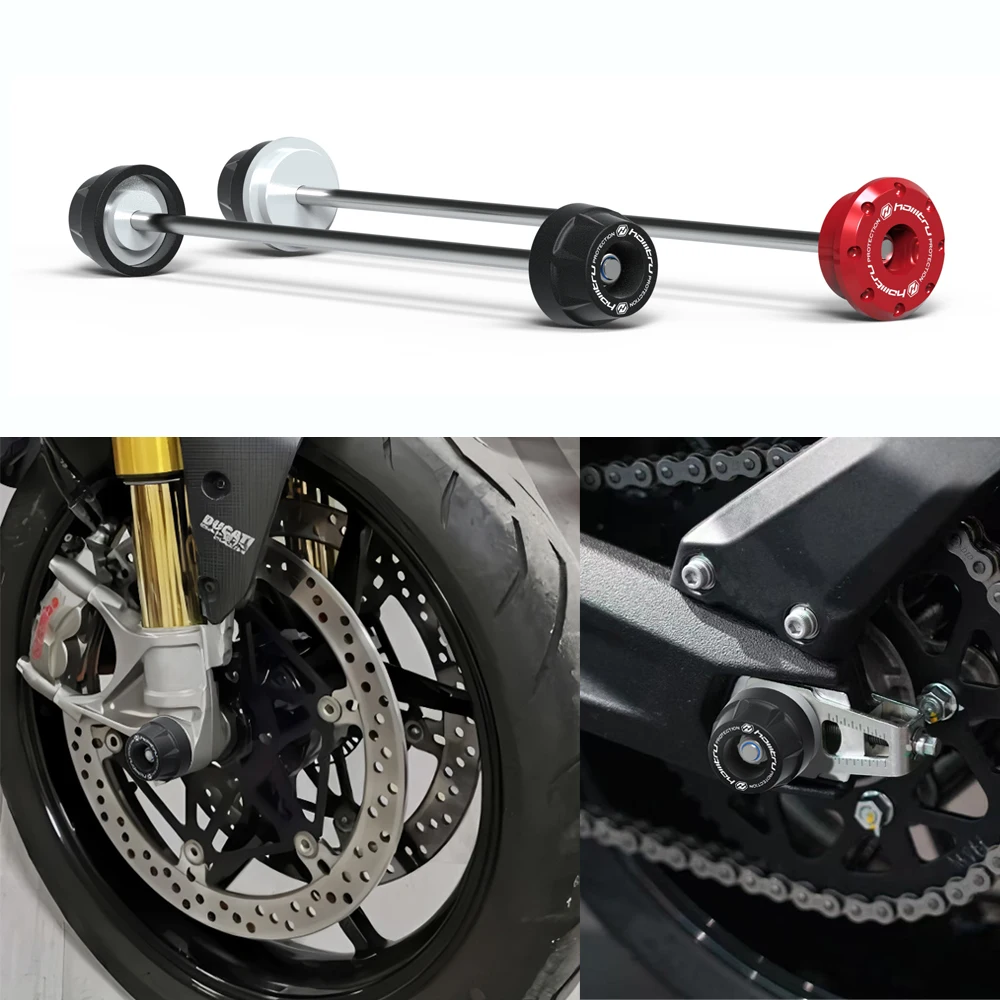

Motorcycle Wheel Spindle Protection Axle Cover Set for Ducati Monster 1200 R/S/25 Anniversario 2013-2021