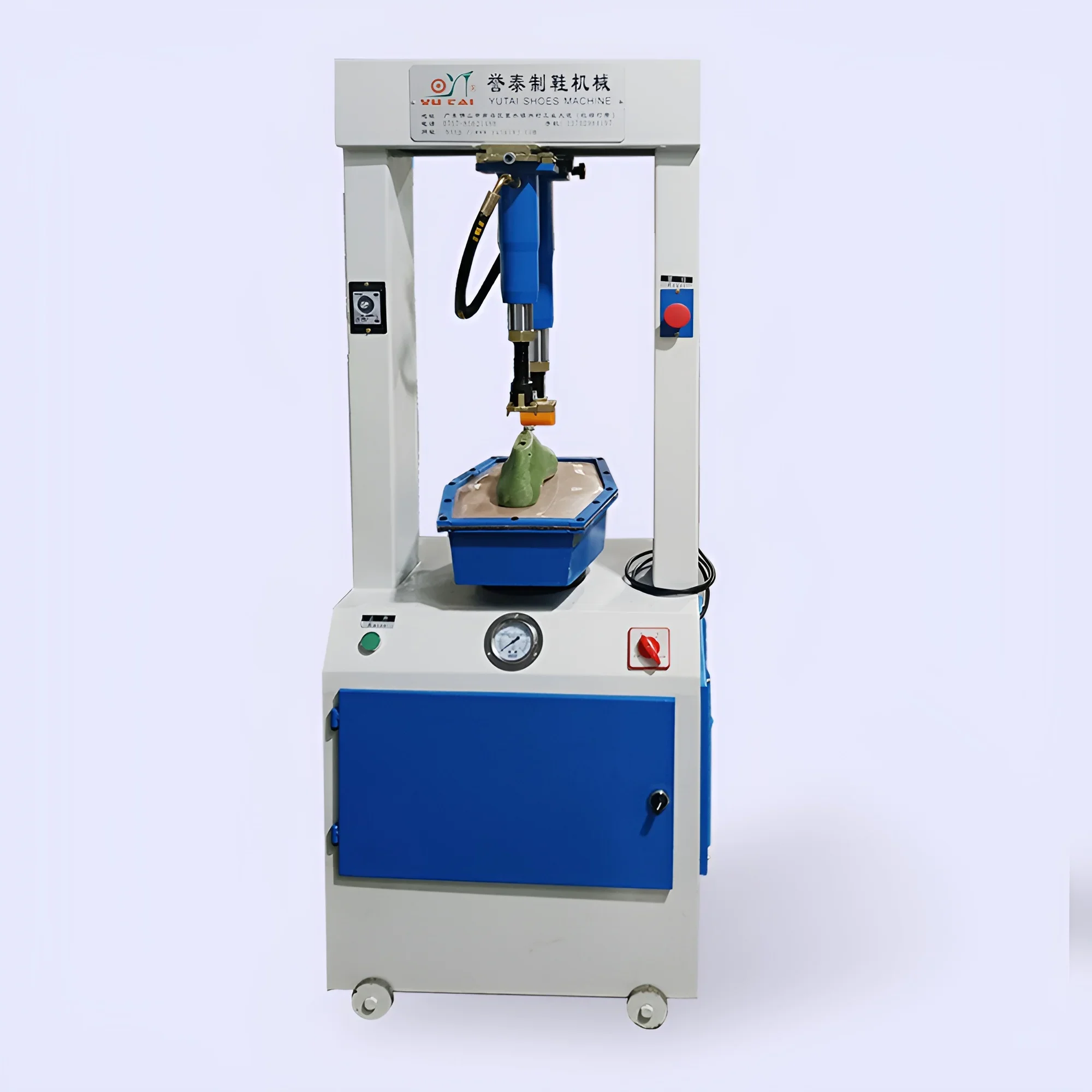 

shoes machine making factory selling YT-01D Hydraulic Single Headed Sole Attaching Machine shoes pasting machine